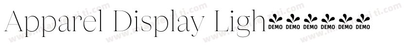 Apparel Display Ligh字体转换